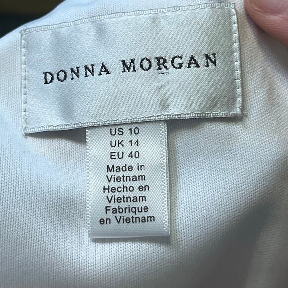 Donna Morgan Striped Fit Flare Dress Size 10 Colorful Sleeveless Summer Party - Picture 6 of 8